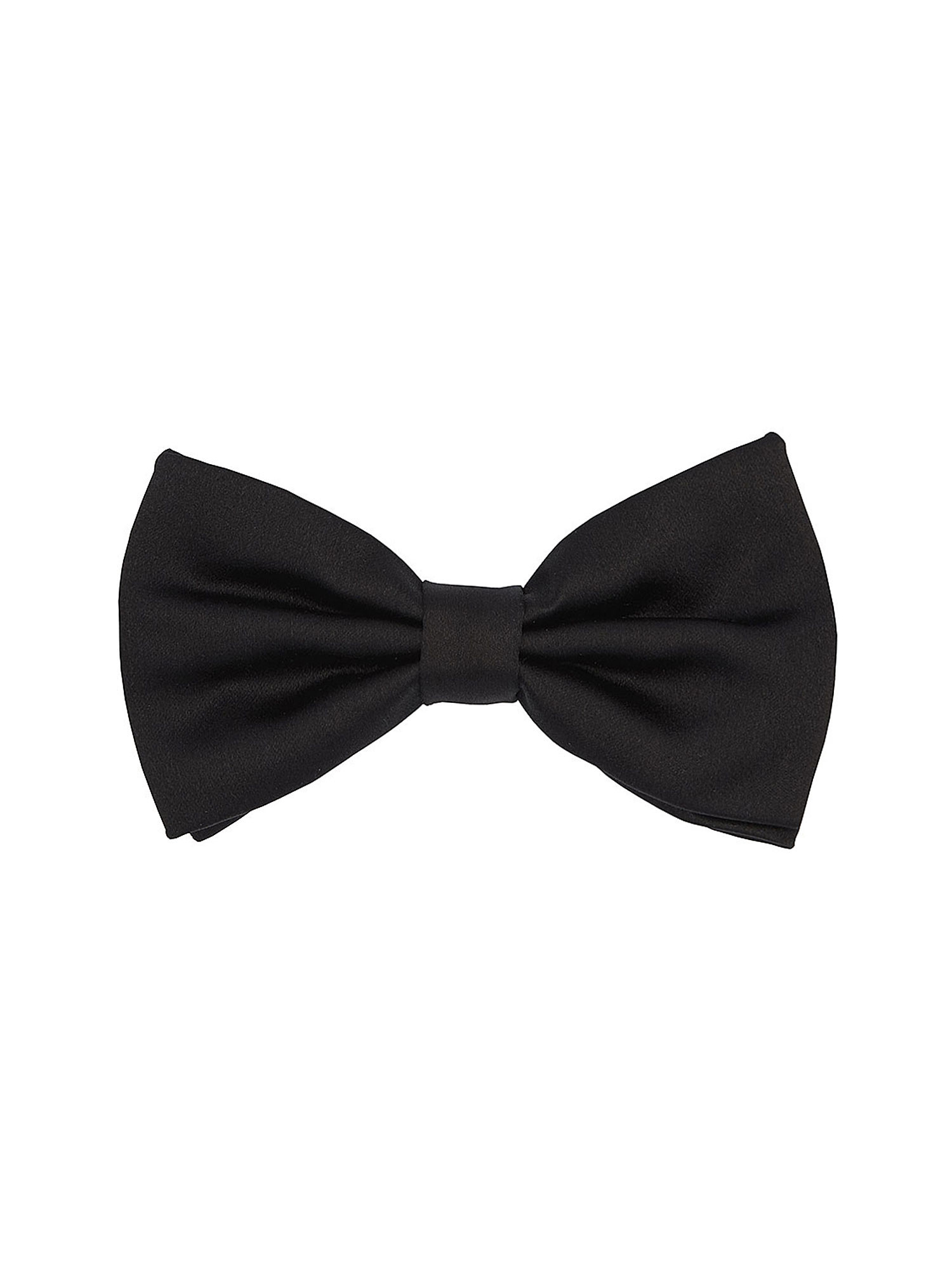 Pre-tied black bow tie 100% silk - Rosi Collection