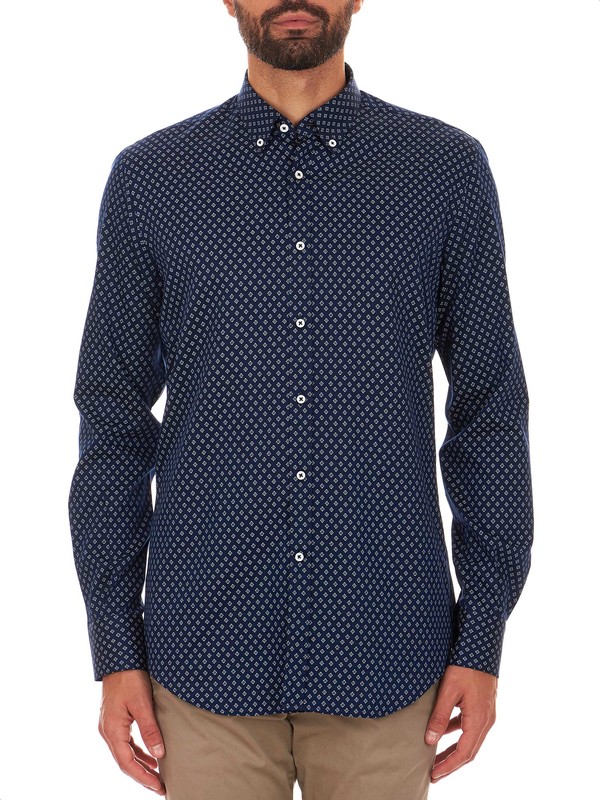 Printed Delsiena Shirt with button down collar