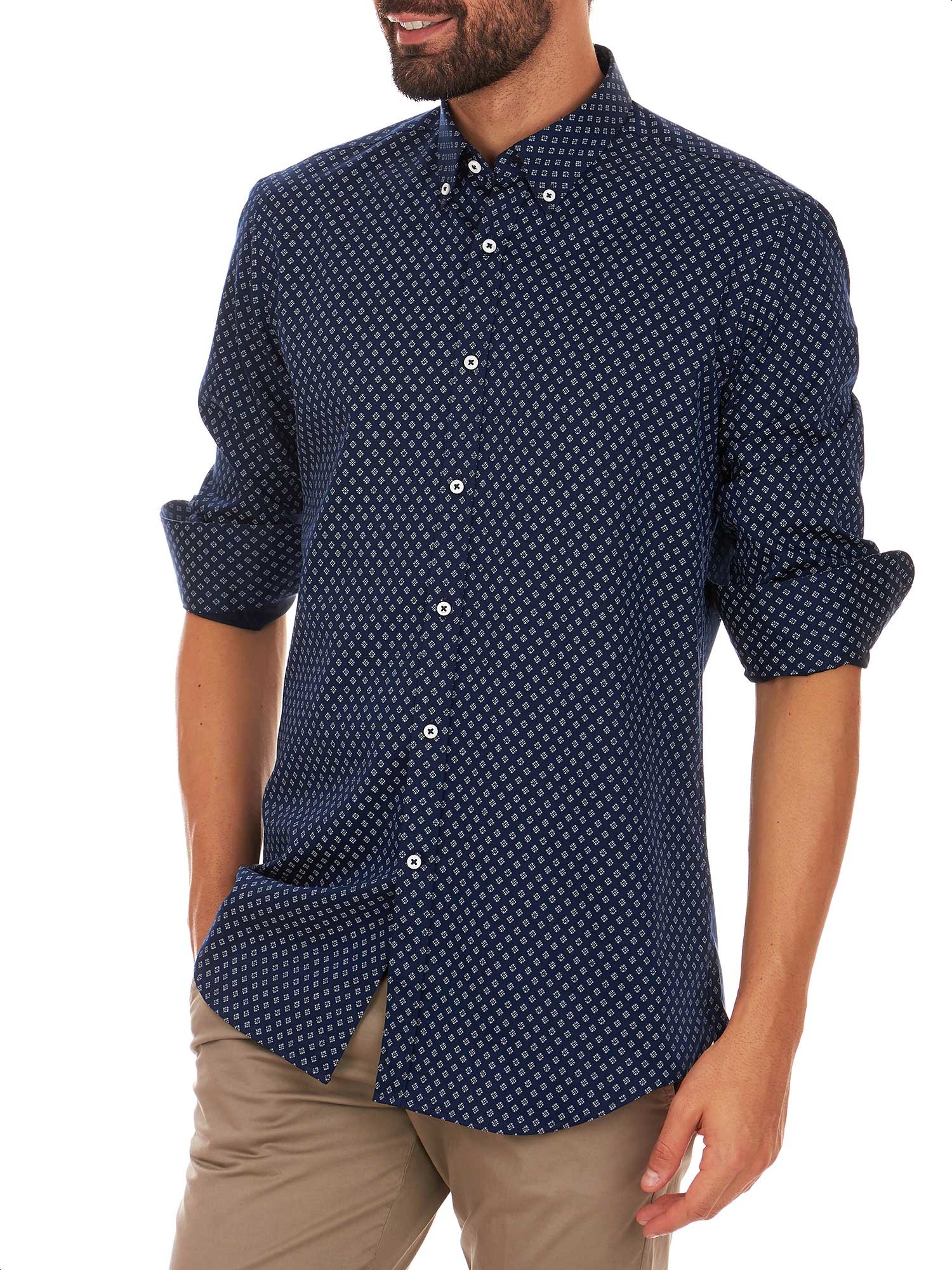 Printed Delsiena Shirt with button down collar