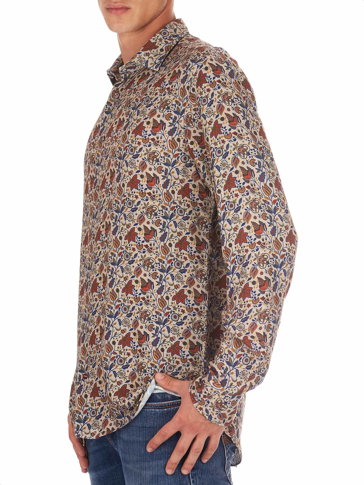 Blue Printed Viscose Shirt main image 0