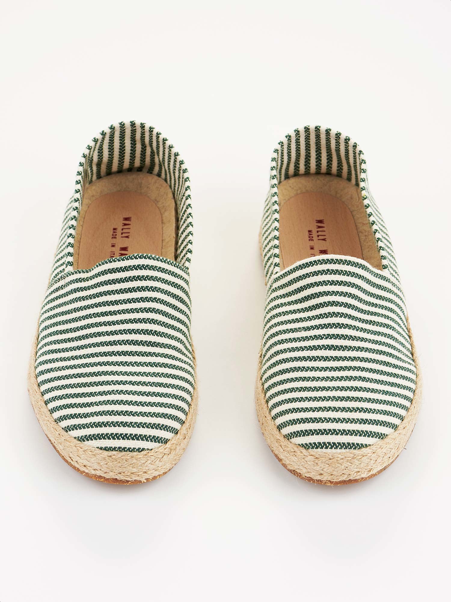 Green-striped men's espadrilles - Wally Walker