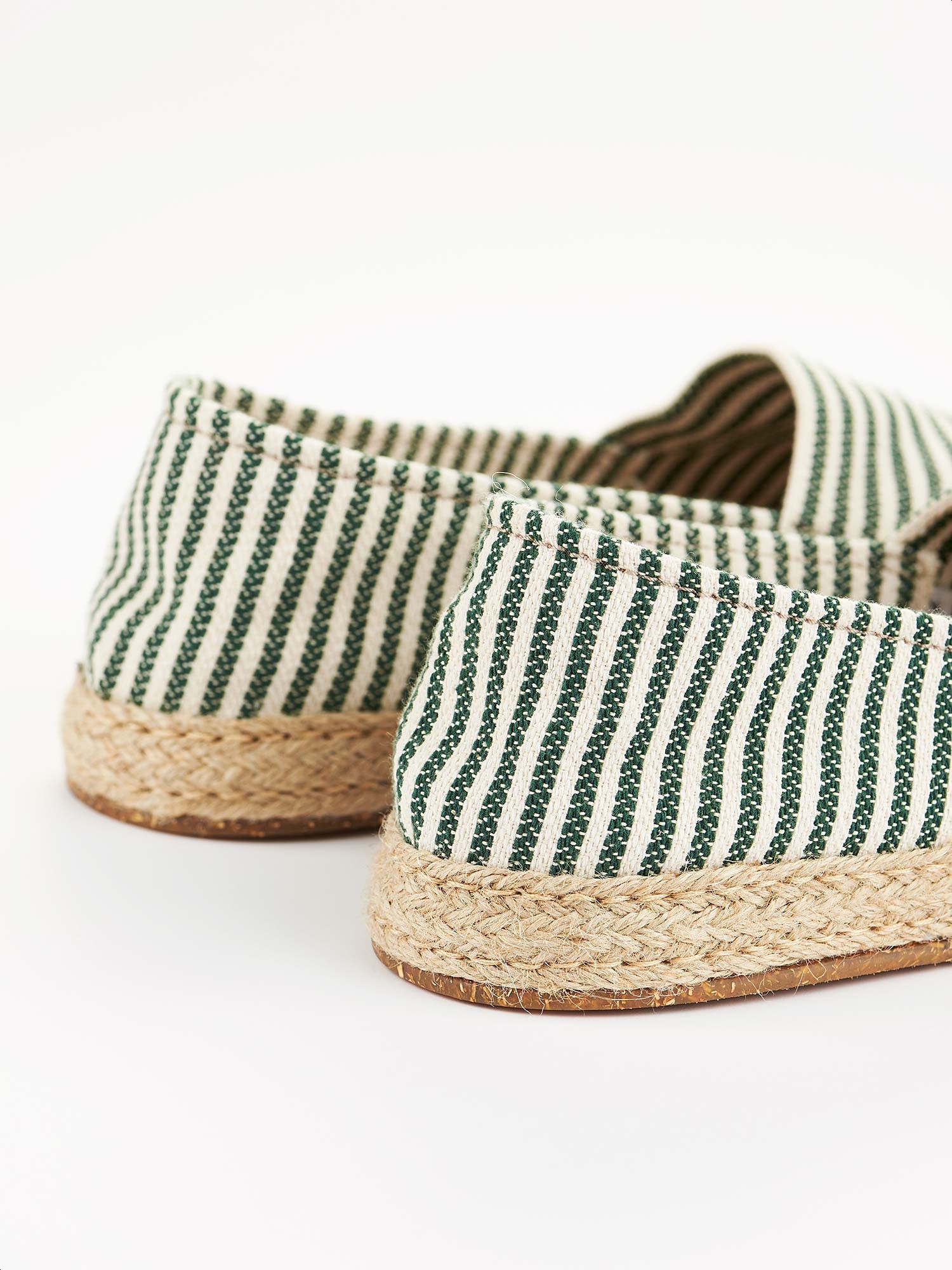 Green-striped men's espadrilles - Wally Walker