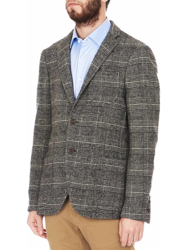 Men's grey checked jacket - G.H. Men's grey checked jacket - G.H.