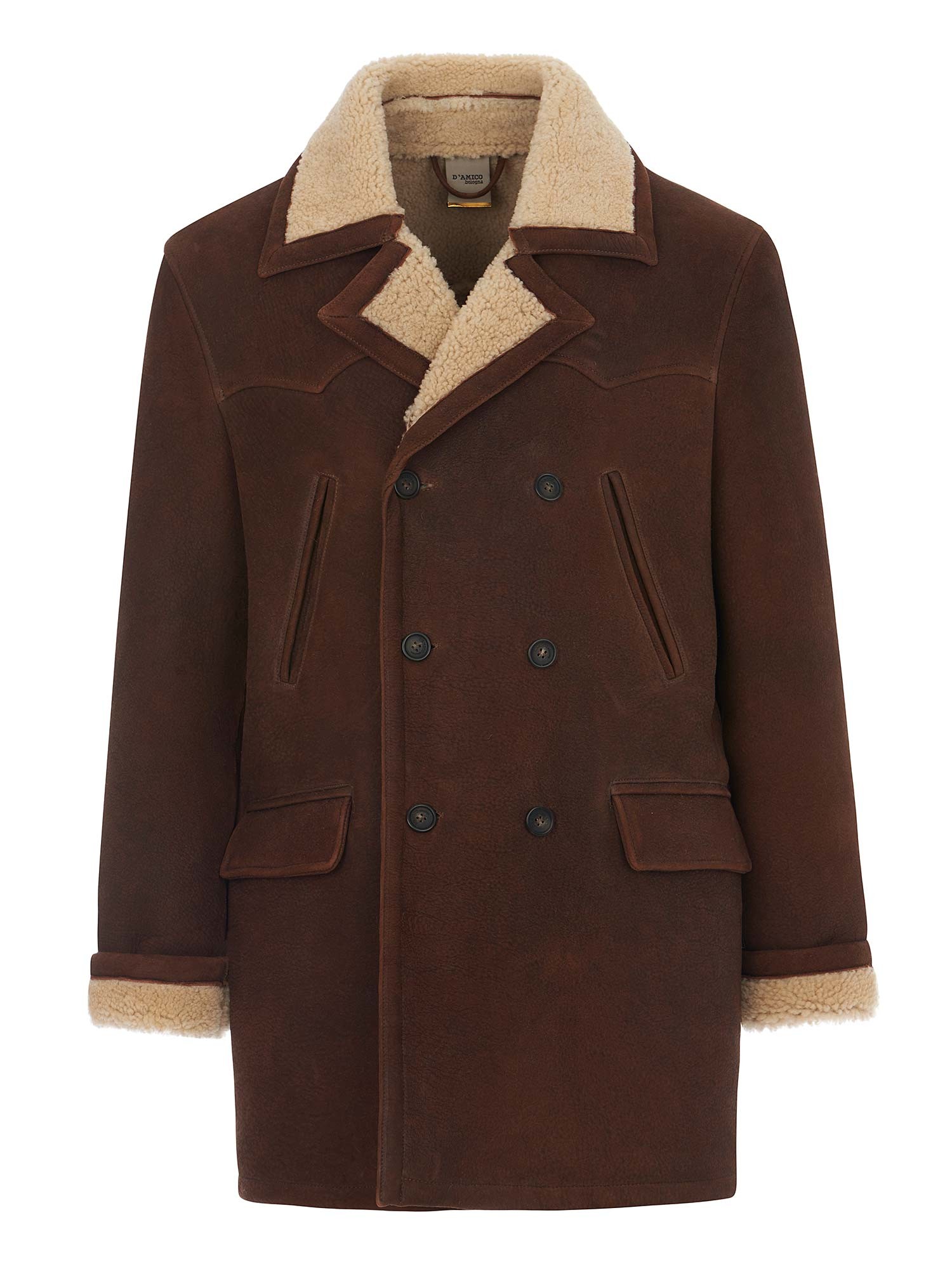 double collar shearling jacket