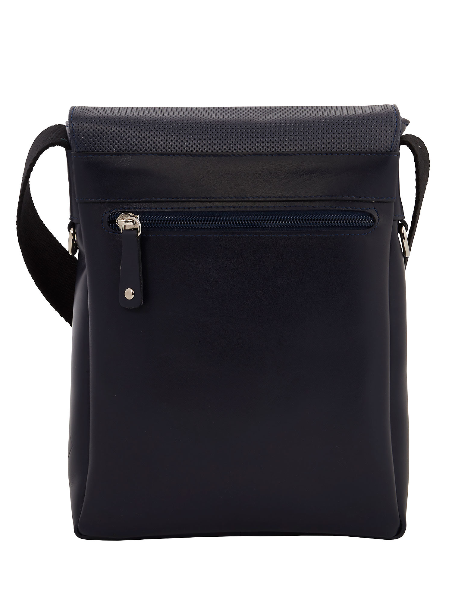 Mariani genuine blue leather bag for men with adjustable shoulder strap