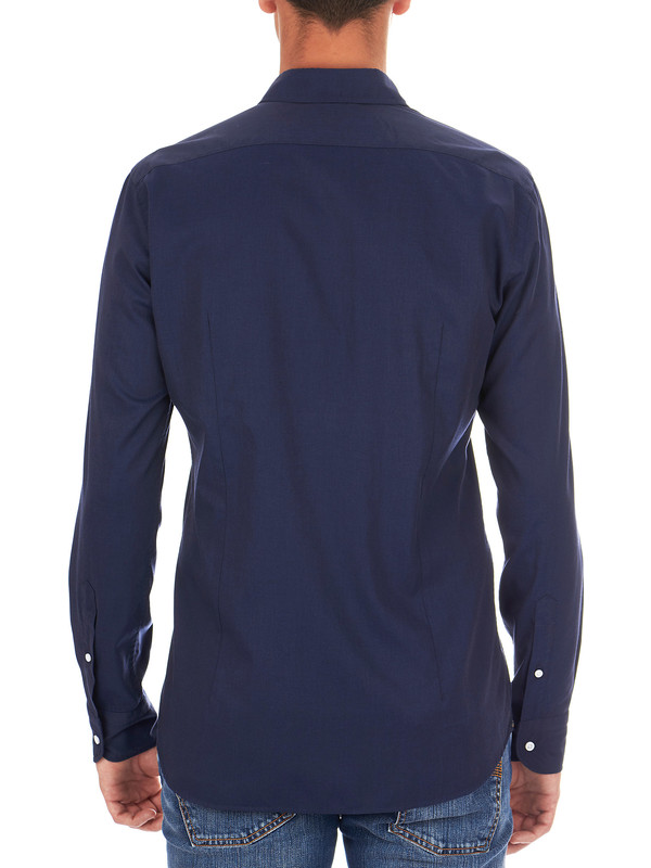 Del Siena - Blue washed cotton warm shirt