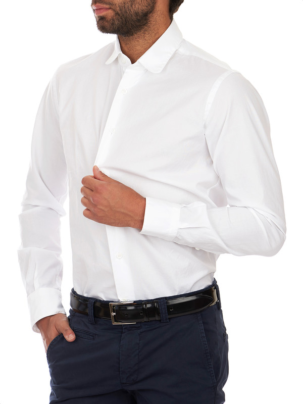 Del Siena white shirt with club collar