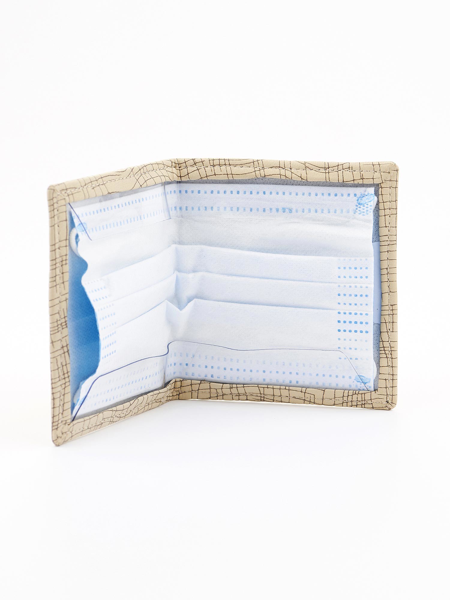 Practical surgical mask holder with a PVC interior