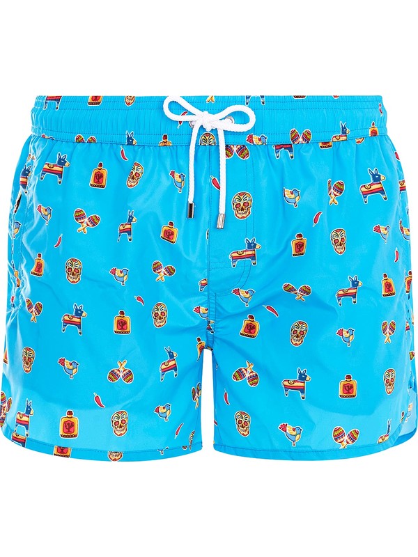 Mens Floral Prints Pattern Shorts Elastic Waist Pockets Lightweight Beach Shorts Boardshort