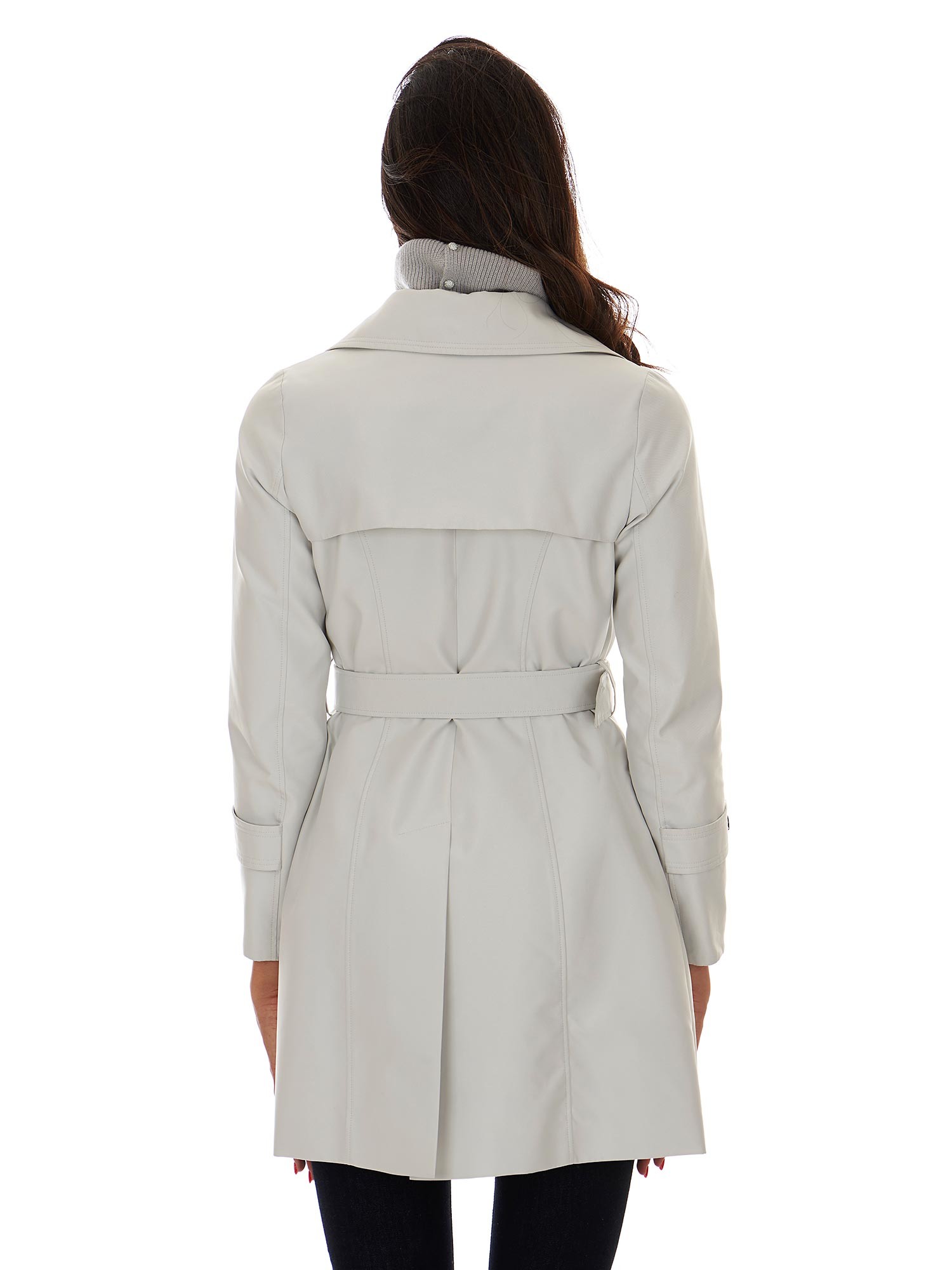 Trench Lungo Doppiopetto Per Donna – Cappotto Leggero Primavera/autunno, Con Cintura In Vita E Colletto A Risvolto