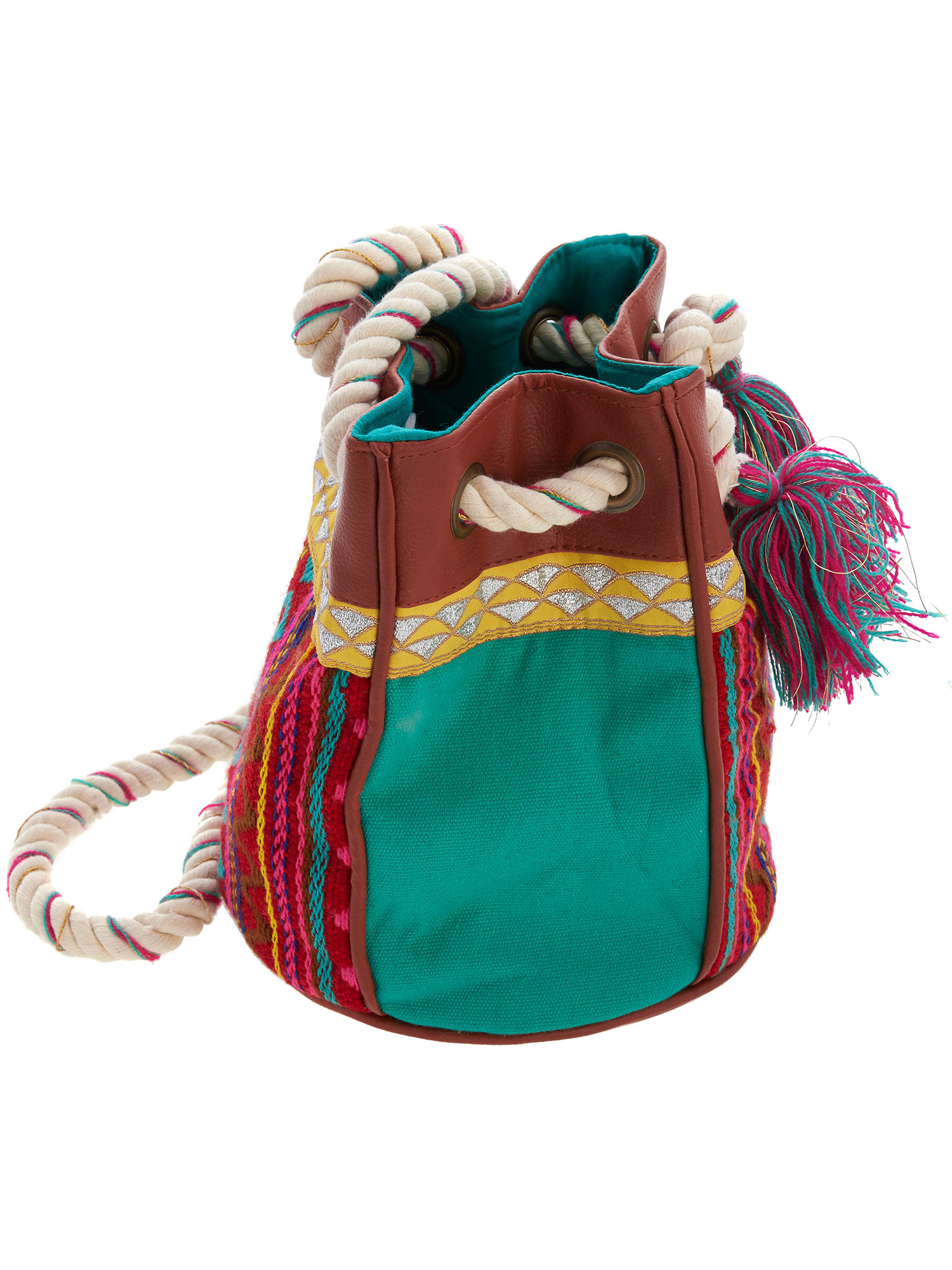 HIPANEMA Bagoo turquoise Satchel bag South American style