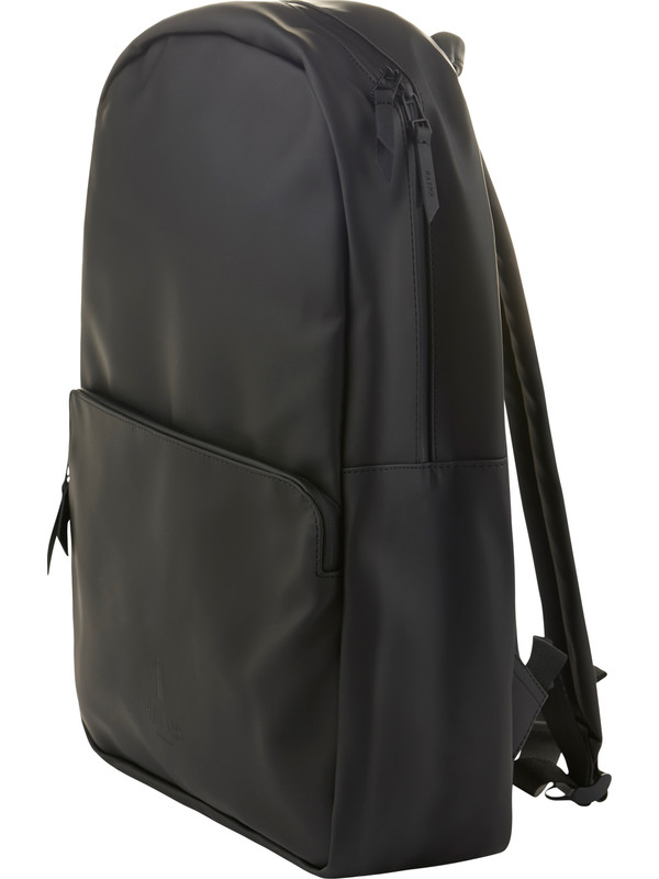 Solid Black Backpack Neutral Minimalist Style Unisex Leisure Or