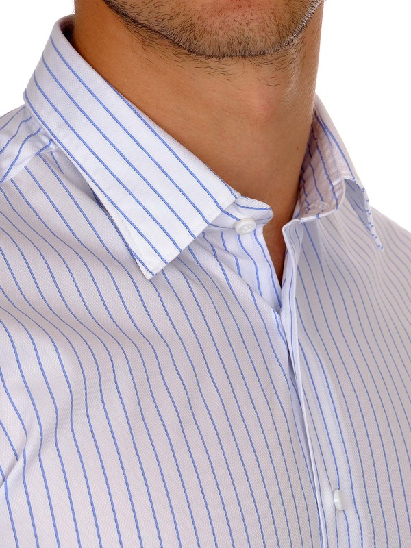 Streifen Weißes Del blauen Siena – Hemd mit