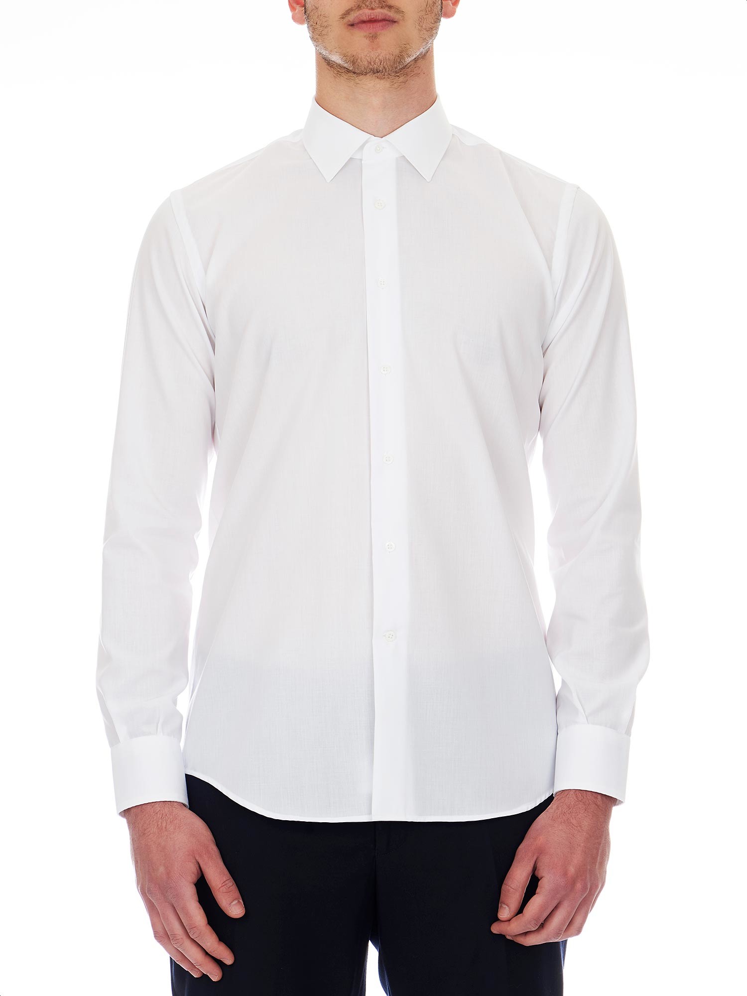 Del Siena - White non-iron men's shirt