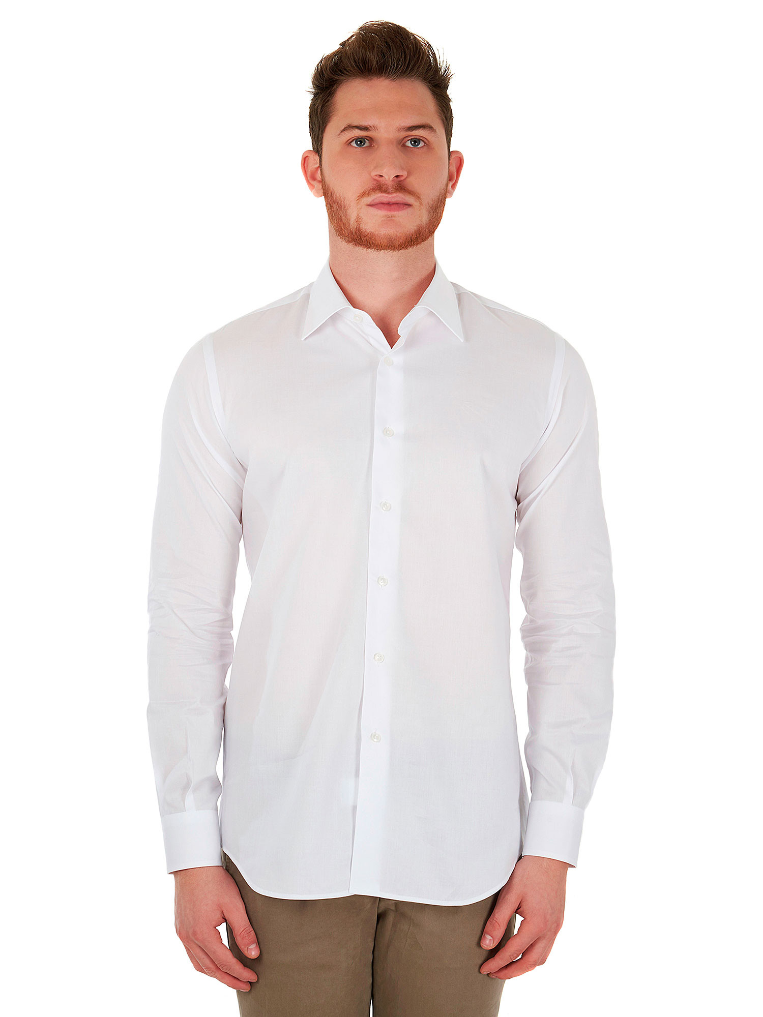 Marcus white men's shirt with classic collar