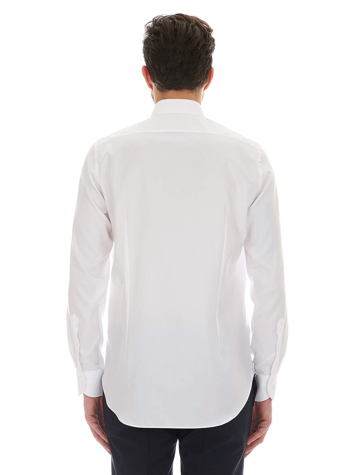 Càrrel elegant white shirt in twill with cutaway collar