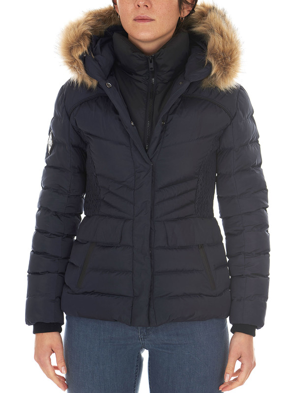 Superdry Blue padded parka with hood